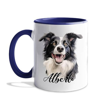 Custom Border Collie Gift For Men Women | Customised Coffee Mug | 11 OZ