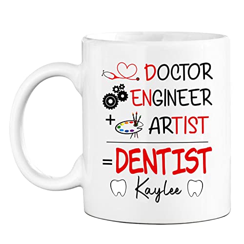 Personalized Customized Dentist Name Gift | Customised Coffee Mug | 11 OZ