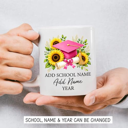 Custom Name Year Graduation Cap | Customised Coffee Mug | 11 OZ