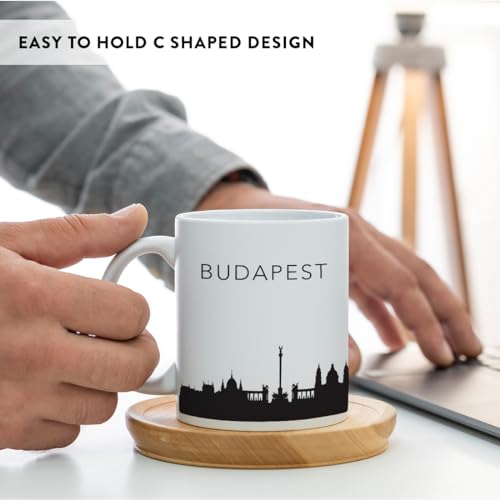 Tourist Travel Souvenir Gift Budapest Hungary | Ceramic Coffee Mug | 11 OZ