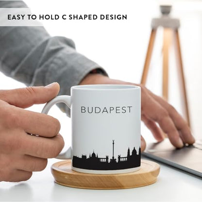 Tourist Travel Souvenir Gift Budapest Hungary | Ceramic Coffee Mug | 11 OZ