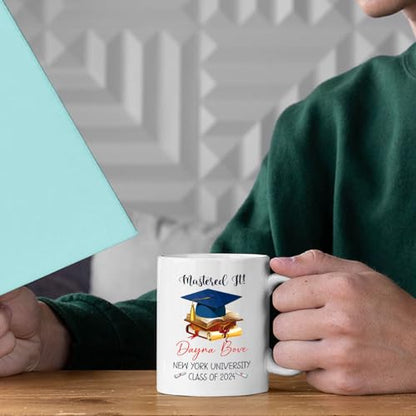Mastered It Graduation Cap Personalized | Customised Coffee Mug | 11 OZ