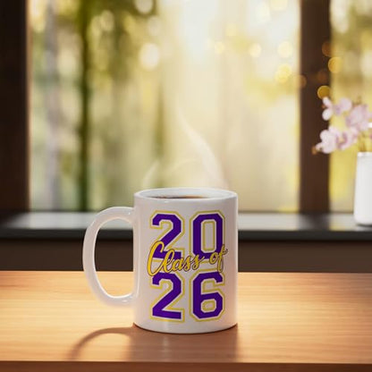 Class of 2026 Graduation Varsity and Letters | Ceramic Coffee Mug | 11 OZ