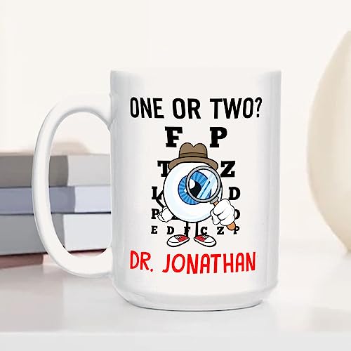 Personalized Eye Chart Alphabet Gift With | Customised Coffee Mug | 11 OZ