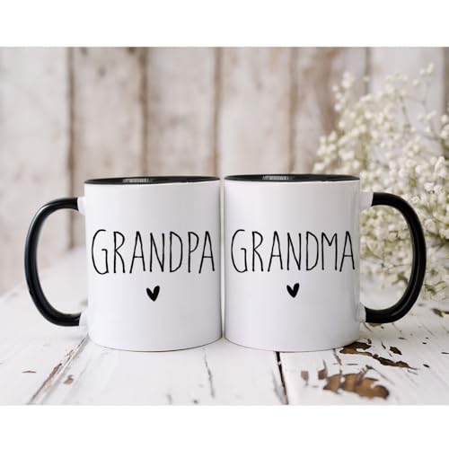 EST 2026 Promoted to Be Grandpa Grandma Set | Ceramic Coffee Mug | 11 OZ