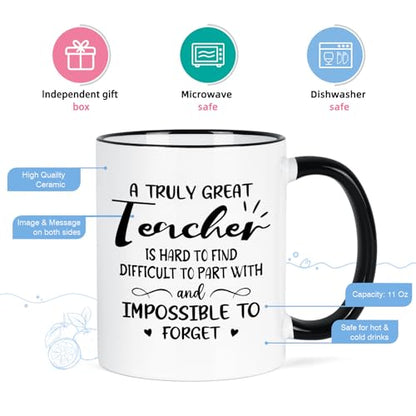 YHRJWN Teacher Appreciation Gifts for Women | Ceramic Coffee Mug | 11 OZ