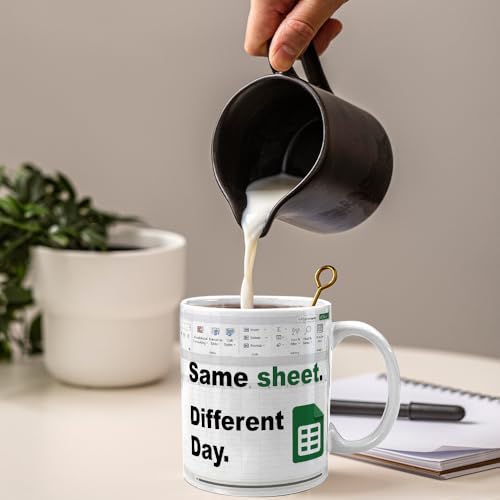 Same Sheet Different Day Accountant Gifts | Ceramic Coffee Mug | 11 OZ