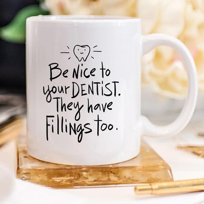 Dentist Portable Gifts for Women Men Funny | Ceramic Coffee Mug | 11 OZ