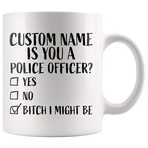 Personalized Police Officer Gift Graduation | Customised Coffee Mug | 11 OZ