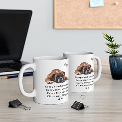 Boxer Dog Gifts for Women Men Funny Lovers | Ceramic Coffee Mug | 11 OZ