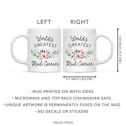 Gift for Women World s Greatest Mail Carrier | Ceramic Coffee Mug | 11 OZ