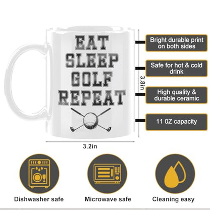 Golf Gifts for Men Golfers with Handle Novelty | Ceramic Coffee Mug | 11 OZ