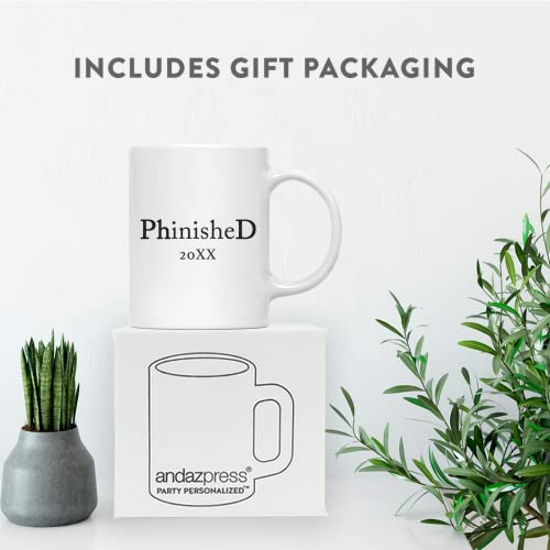 Graduation Gift Phinished 2026 1-Pack Includes | Ceramic Coffee Mug | 11 OZ