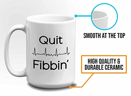 Bubble Hugs Cardiologist Quit Fibbin Atrial | Ceramic Coffee Mug | 11 OZ
