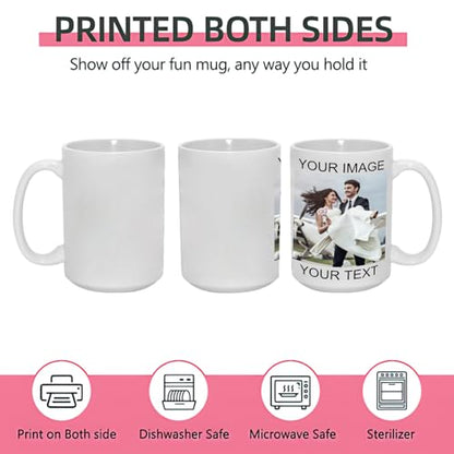 Custom with Photo Text Logo Personalized | Customised Coffee Mug | 11 OZ