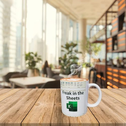 Funny Spreadsheet Design with Freak in the | Ceramic Coffee Mug | 11 OZ