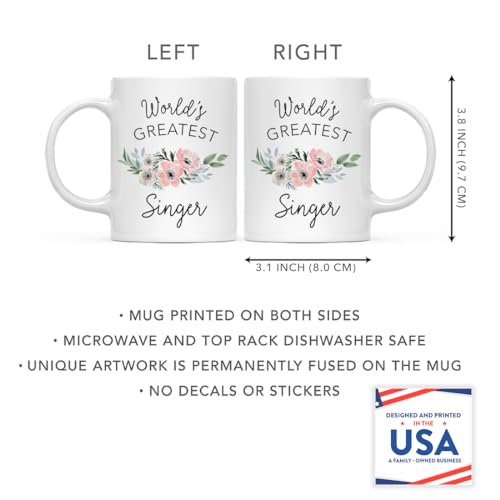 Gift for Women World s Greatest Singer | Ceramic Coffee Mug | 11 OZ