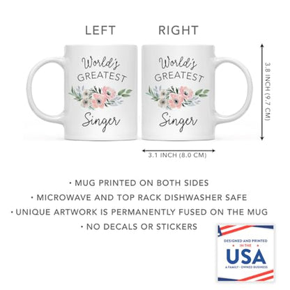 Gift for Women World s Greatest Singer | Ceramic Coffee Mug | 11 OZ