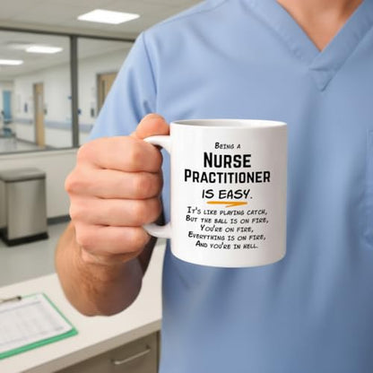 Being a Nurse Practitioner Is Easy Gifts for | Ceramic Coffee Mug | 11 OZ