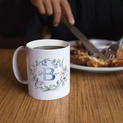 Custom Name And Initial Accent Or Letter | Customised Coffee Mug | 11 OZ