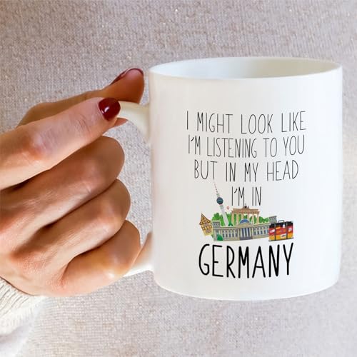 Funny Germany Lover In My Head I m or Humorous | Ceramic Coffee Mug | 11 OZ