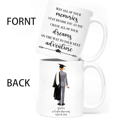 Personalized Graduation Gifts for Him | Customised Coffee Mug | 11 OZ