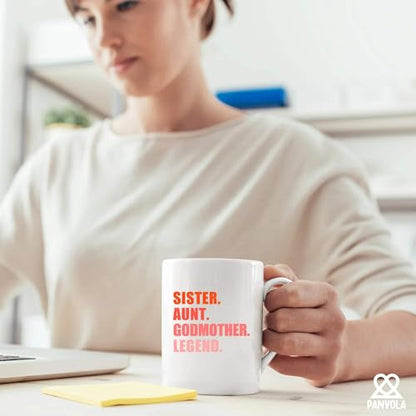Sister Aunt Godmother Legend Auntie Mothers | Ceramic Coffee Mug | 11 OZ