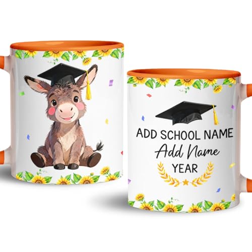 Customized Graduation Donkey Personalized | Customised Coffee Mug | 11 OZ