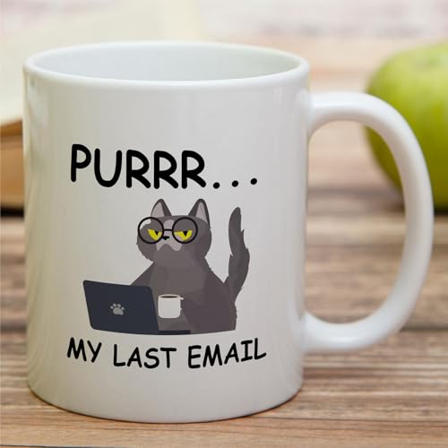Funny Sarcastic Coworker Cat Per My Last Email | Ceramic Coffee Mug | 11 OZ