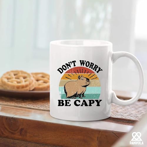 Don t Worry Be Capy Capybara Animal Lover | Ceramic Coffee Mug | 11 OZ