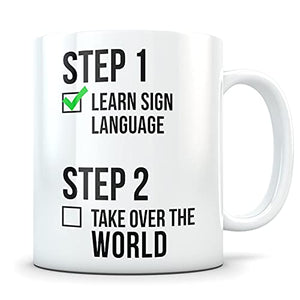 ASL graduation gifts sign language gift | Ceramic Coffee Mug | 11 OZ