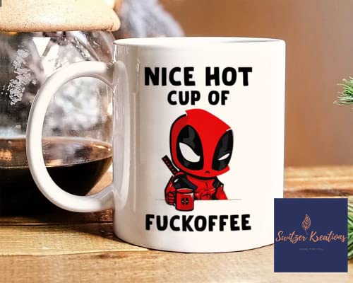 Dead Nice Hot Of Fuckoffee Pool Chibi Funny | Ceramic Coffee Mug | 11 OZ