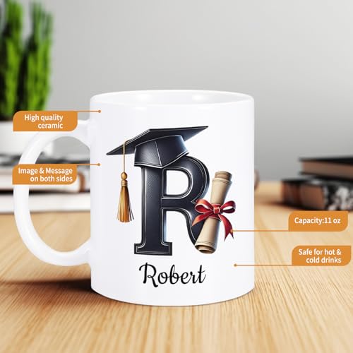 Personalized Graduation with Initial Name | Customised Coffee Mug | 11 OZ