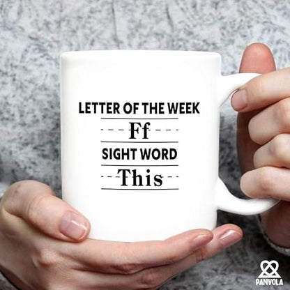 Letter of the Week Ff Sight Word This Teacher | Ceramic Coffee Mug | 11 OZ