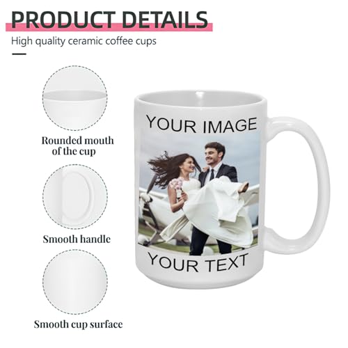 Custom with Photo Text Logo Personalized | Customised Coffee Mug | 11 OZ