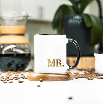Mr and Mrs Set for Couples of 2 Anniversary | Ceramic Coffee Mug | 11 OZ
