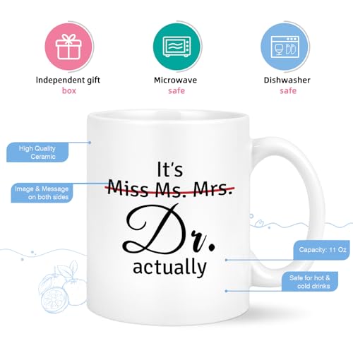 Maustic Doctor Gifts for Women PhD Graduation | Ceramic Coffee Mug | 11 OZ