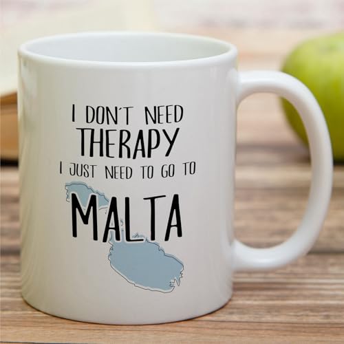 Funny Malta Lover Don t Need Therapy Just to | Ceramic Coffee Mug | 11 OZ