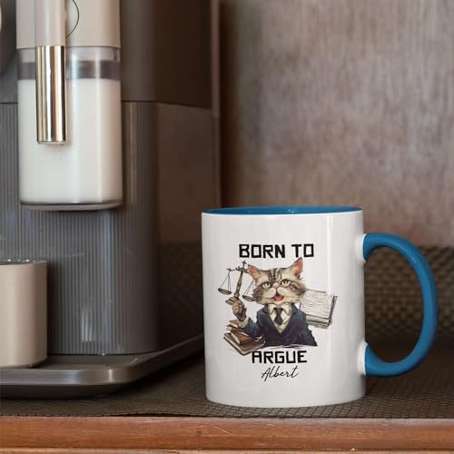 Born To Argue Personalized Name Law Student | Customised Coffee Mug | 11 OZ