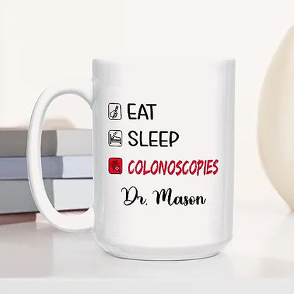 Personalized Gastroenterologists Eat Sleep | Customised Coffee Mug | 11 OZ