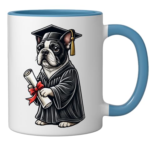 Cute Dog French Bulldog Graduation | Ceramic Coffee Mug | 11 OZ