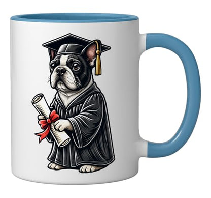 Cute Dog French Bulldog Graduation | Ceramic Coffee Mug | 11 OZ