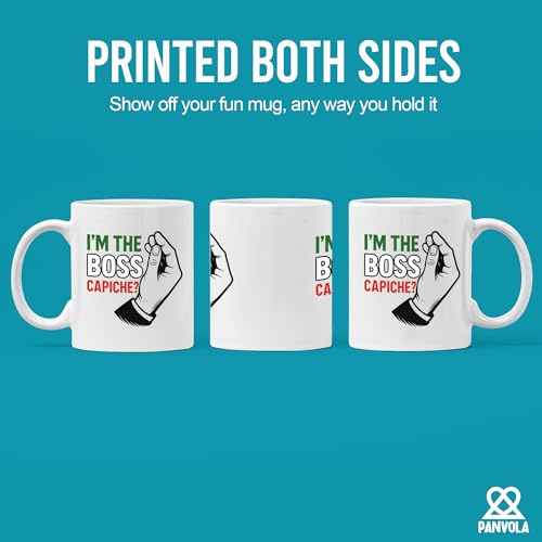 I m The Boss Capiche Italian Italy Gifts From | Ceramic Coffee Mug | 11 OZ