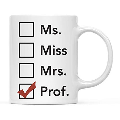Graduation Gift Ms Miss Mrs Prof 1-Pack | Ceramic Coffee Mug | 11 OZ