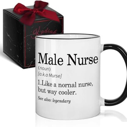 Male Nurse Definition Gift for Men Him Like A | Ceramic Coffee Mug | 11 OZ