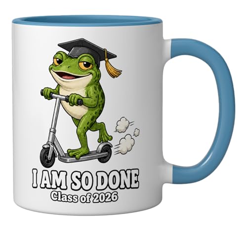 I Am So Done Class of 2026 Funny Frog Lover | Ceramic Coffee Mug | 11 OZ