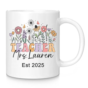 Elemtansy Personalized Teacher Appreciation | Customised Coffee Mug | 11 OZ