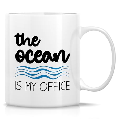 Funny Marine Biologist The Ocean Is My Office | Ceramic Coffee Mug | 11 OZ