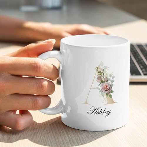 Custom Monogrammed Personalized with | Customised Coffee Mug | 11 OZ
