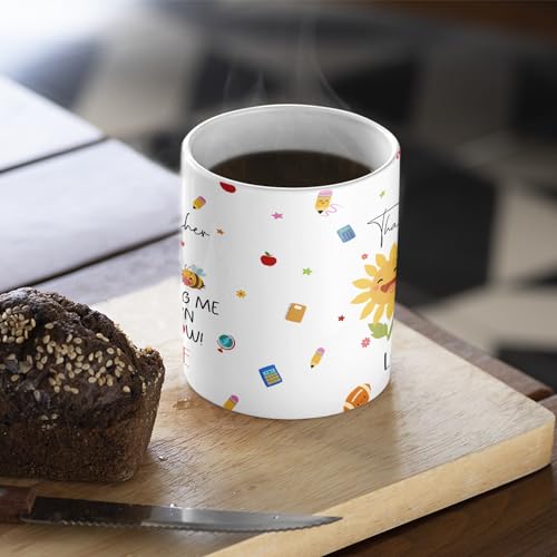 Personalized Name Teacher Thank You Gift | Customised Coffee Mug | 11 OZ